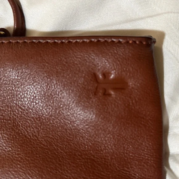 Frye Brown Leather Crossbody Bag with Gold Ring - Picture 6 of 12